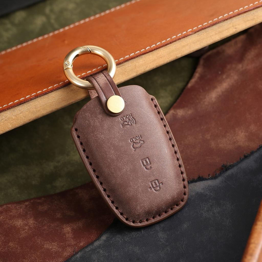 Suitable for modern IX45 car key cover, purely handmade high-end leather key protective cover, car supplies
