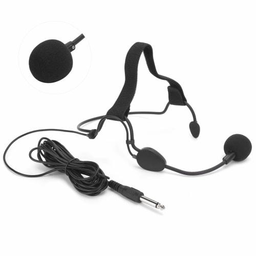 Dynamic Wired Headset Microphone, Compatible with 6.35/6.5mm Male Connectors, 5m/16.4ft Cable, WH20TQG, for Musical Instruments, Guitar, Saxophone, Dr