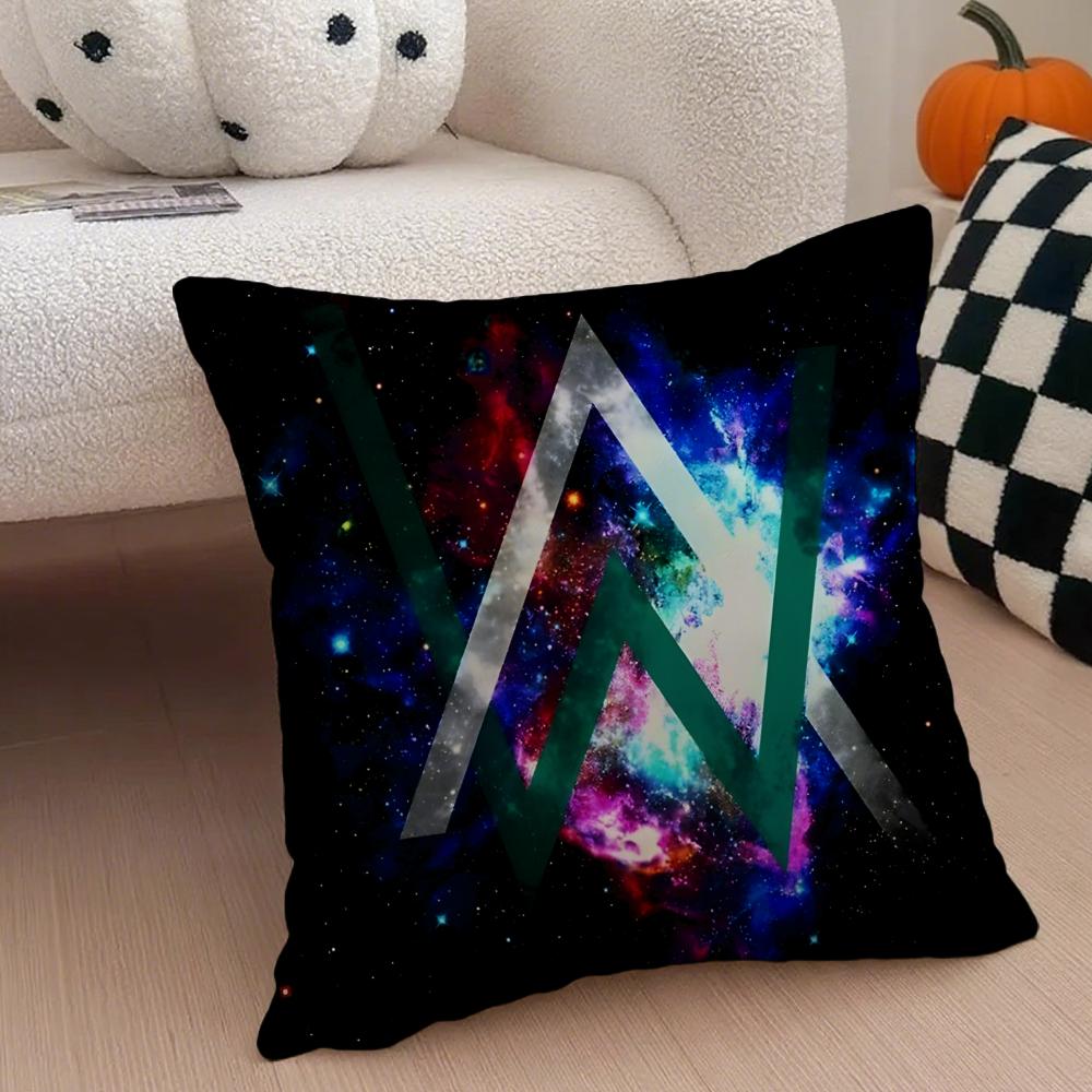 Popular Singer A-Alan Walker Pillow Case Anti-dustmite Pillowcase Invisible Zipper Silky Short Plush Sofa Cushion Cover