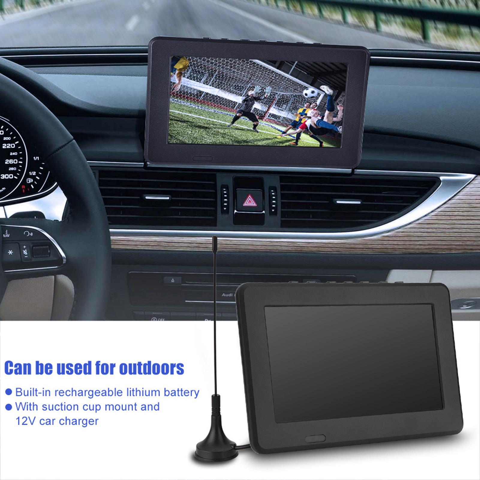 

7-дюймовый ATSC 16:9 HD цифровой аналоговый портативный телевизор цветной телевизор плеер для дома автомобиля US Plug