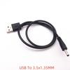 1PCS USB power cable conversion dc round hole 5.5-2 plug fan desk lamp toy 3.5 router charging cable 4.0 22AWG