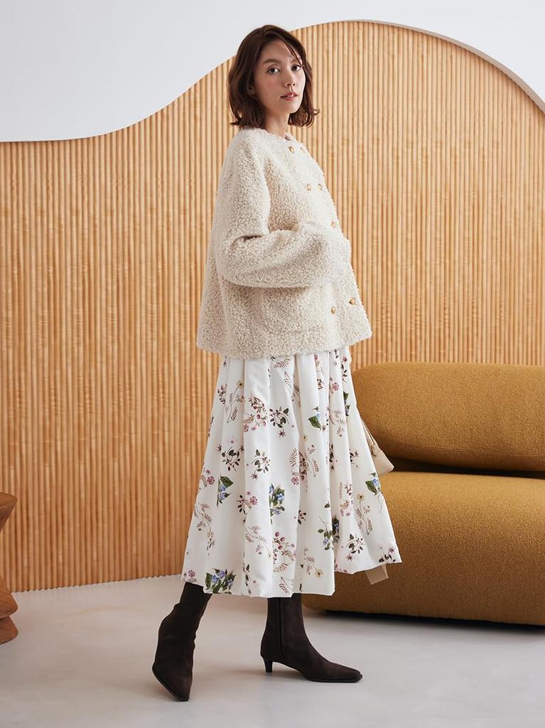 Botanical Print Balloon Skirt 09WFS255033IVR1