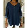 Women S Denim V Neck Long Sleeve Street Fashion Top