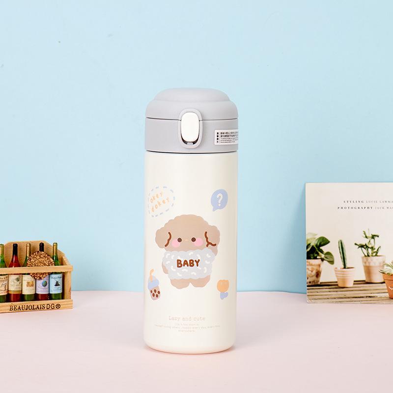 High-Quality 304 Stainless Steel Insulated Children's Cartoon Water Bottle - Mini Pea Cup for Girls