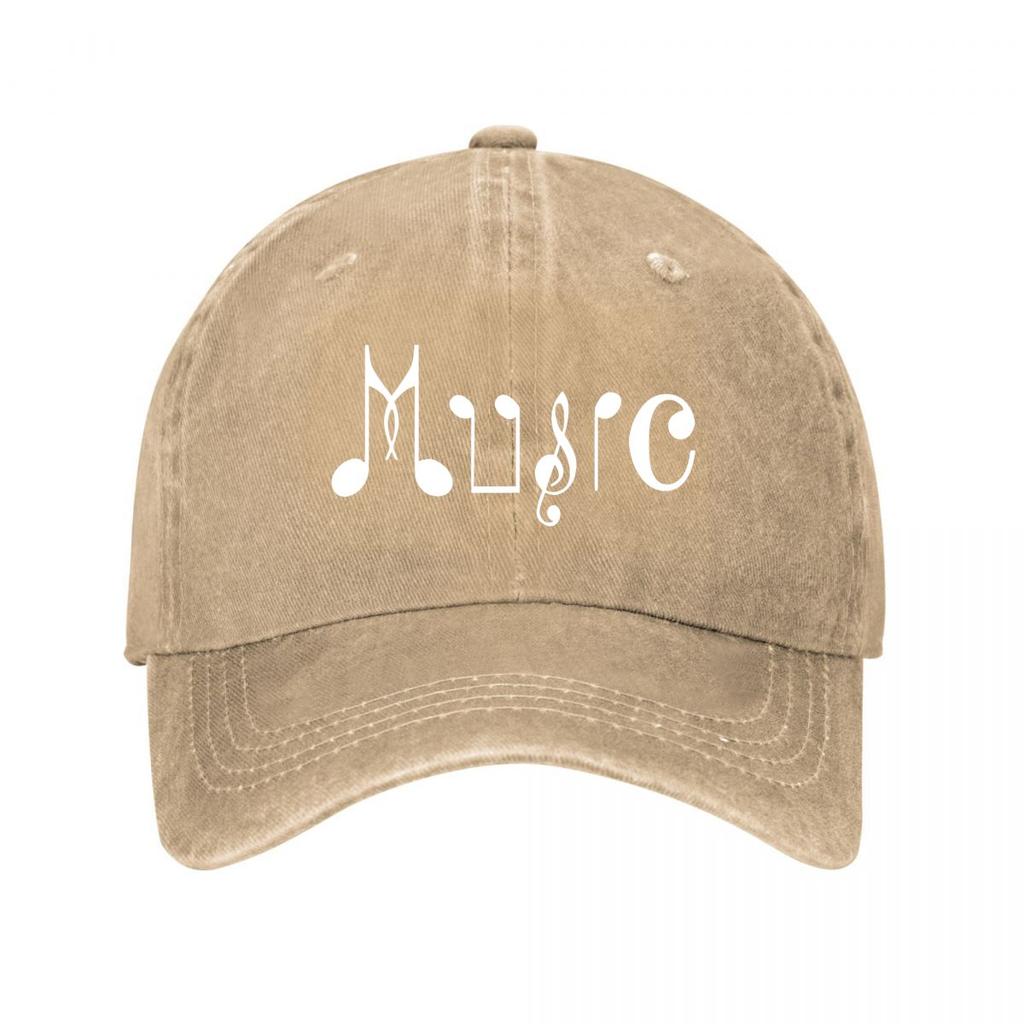 Music Printed Snapback Hat Casual Streetwear  New Vintage Washed Cotton Baseball Cap Parent Kids Sun Hats