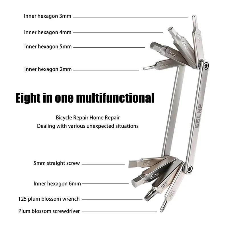 8 In 1 Set Portable CR-V Steel Bike Multifunction Kit Hex Wrench Bicycle Repair Tool Kits Amagi