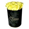 Flowerbox Inspire - Black Box with Soap Roses - No. 16 Yellow