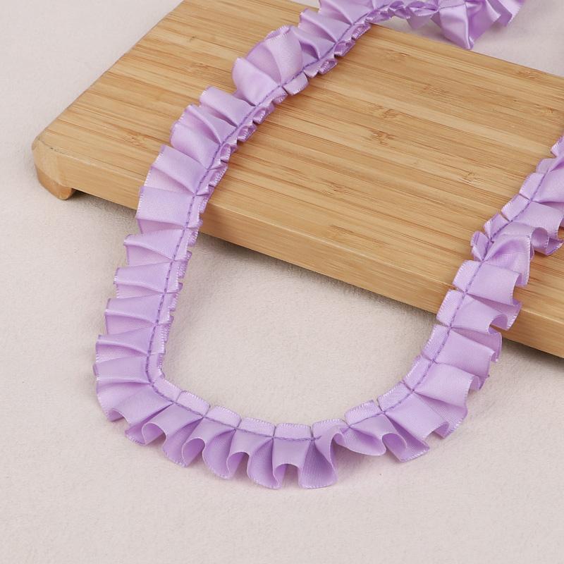 

3 ярда Плиссированная кружевная лента Отделка для вечернего платья Шитье Одежда DIY Рукоделие Принадлежности Ткань для рукоделия Свадебный декор 3Yards фиолетовый