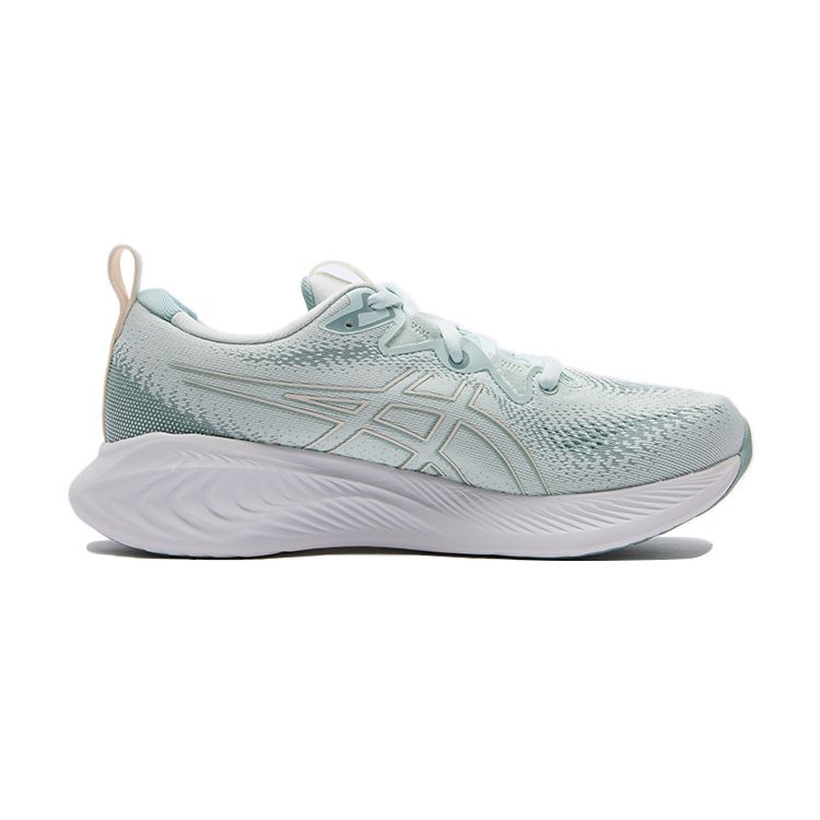 Asics Gel-Cumulus 25 Knitted Low-Top Running Shoes Women Sneaker Light-Gray Green 1012B441-301