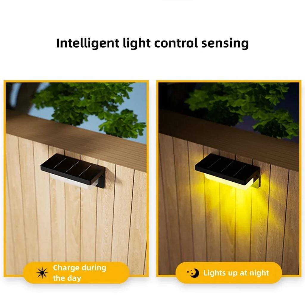 Waterproof Outdoor Solar LED Wall Lights Sunlight Lamp For Villa Garden Balcony Fence Stairs Porch Decor Lighting Clearance