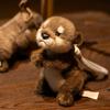 Cute Otter Plush Realistic Stuffed Cartoon Otter Animal Pendant Kawaii Doll Soft Plushies for Bag Gift