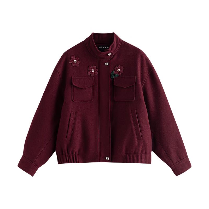 Chuyu Women's Floral Stand Collar Padded Jacket