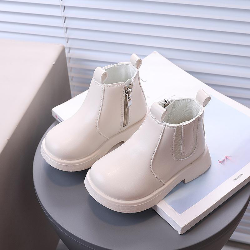 

Детские короткие ботинки осень-зима 2025, новые одинарные ботинки, модные ботинки для девочек, детские кожаные ботинки, детские ботинки в британском стиле, ботинки Мартин 50 pairs for the whole box of 22-26 yards бежевый