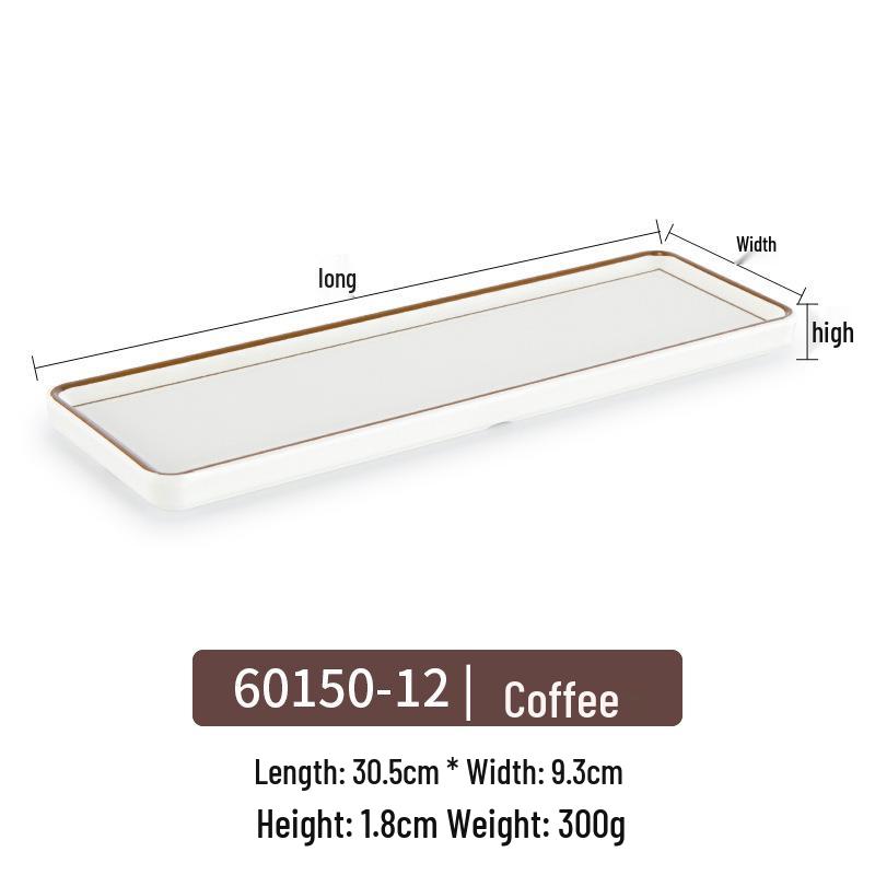 Melamine Rectangular Plate for Sushi, Sashimi & Desserts - Creative Imitation Porcelain Design for Restaurants