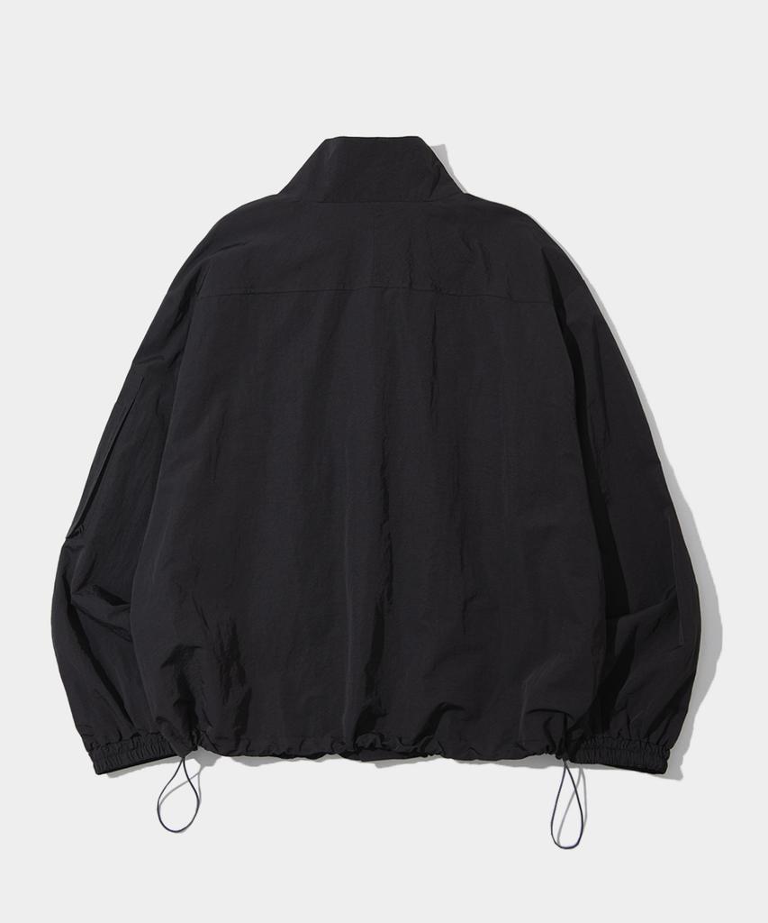 Black Moment Oversized Bomber Ma-1 Blouson Nylon Varsity Zip-Up Jacket [Khaki]