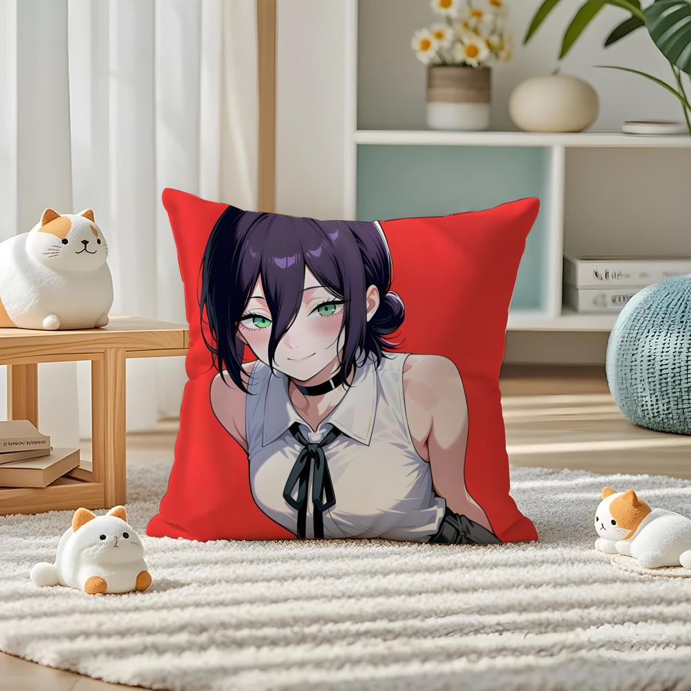 Anime RRaze Chainsaw Sexy Pillow Case Silky Elegant Comfort Sofa Bed Invisible Zipper