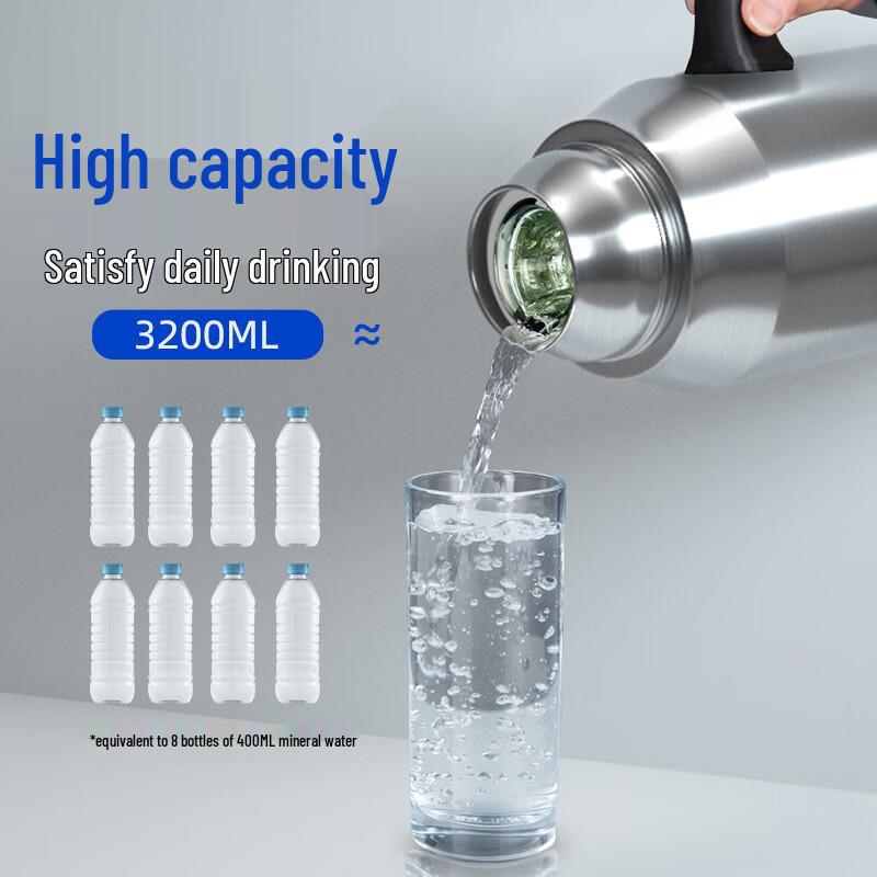 Ting Le Large Capacity Stainless Steel Insulated Thermos with Handle