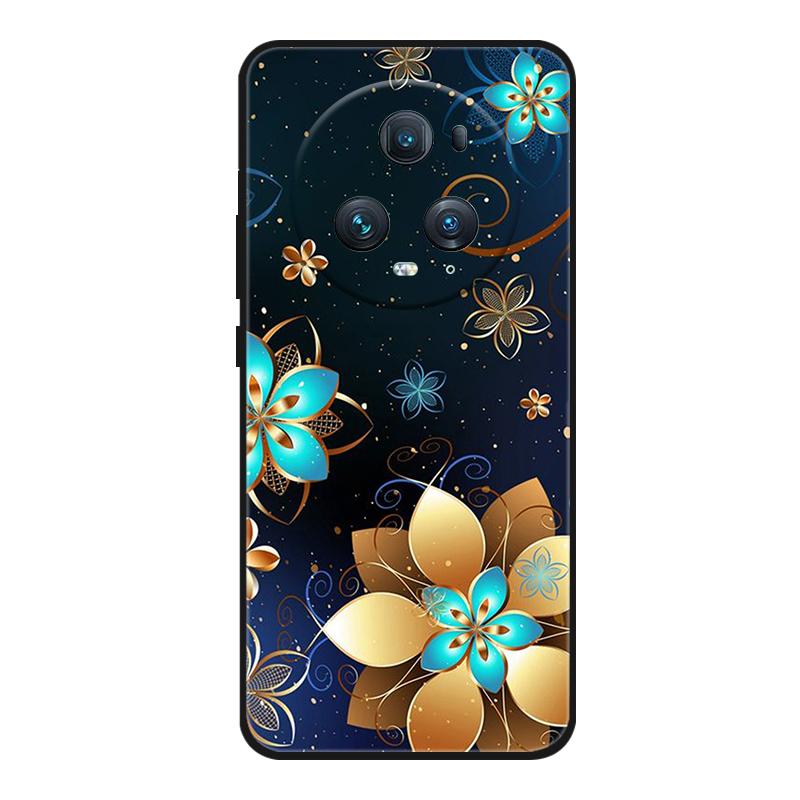 Funda For Honor Magic 5 Pro Phone Case Cute Cartoon Cat Black Silicone Soft Back Cover Case For Honor Magic5 Pro Case PGT-AN10