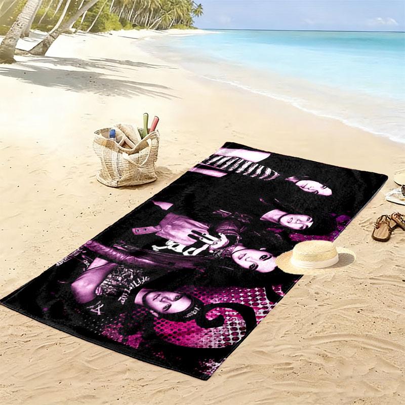 Tokio Hotel Band Print Beach Towel, Large Soft Quick Dry Towel for Beach Camping Swimming
