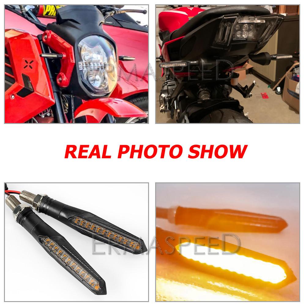 Universal Flashing Turn Signals Motorcycle LED Light Flowing Blinker  Built Relay Indicators Moto Flashing Steering