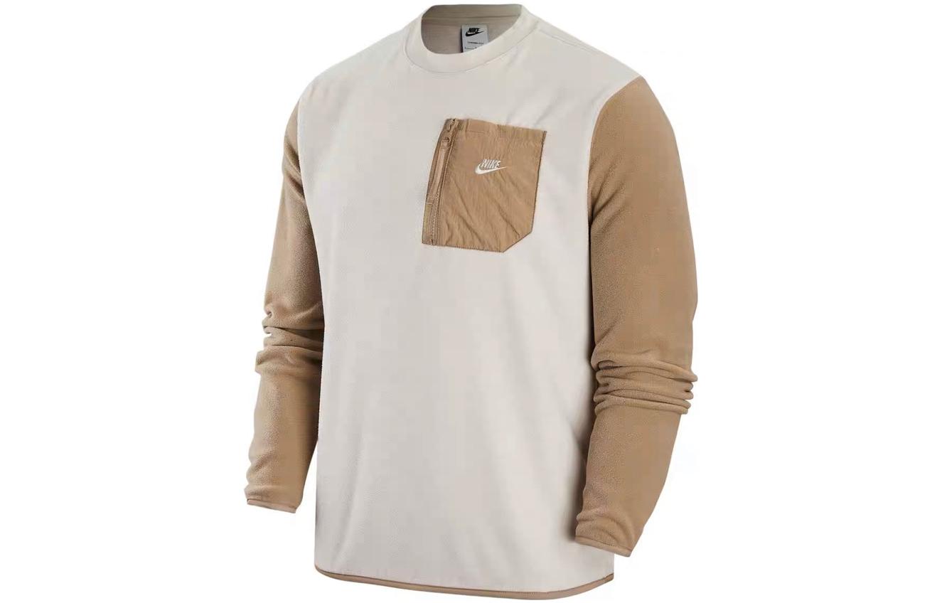 Nike Sweatshirts Men s Light Earth Umber Crew Neck Thickened Regular FD2376-104 S