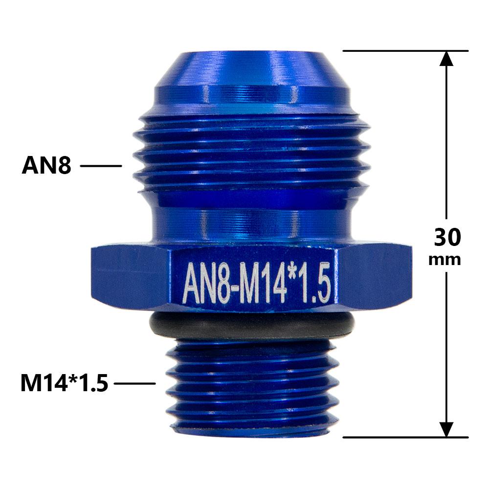AN6 AN8 AN10 M14 M16 M18 1/2 1/4 3/8 NPT Düz Erkek Flare Birleştirme Yakıt Yağı Hava Hortumu Bağlantı Adaptörü