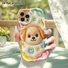 Phone Case: 2D Flat Design Suitable for iPhone 18 17 16 15 14 13 Pro Protective Case, Floppy-eared Puppy, Perfect Christmas and Halloween Holiday Gift
