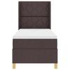 Boxspring bed with headboard Dark Brown 80 x 200 cm Fabric