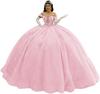 One Shoulder Wedding Dress Large Skirt Trailing Blue Sequin Evening Dress Bar Mitzvah Princess Dress