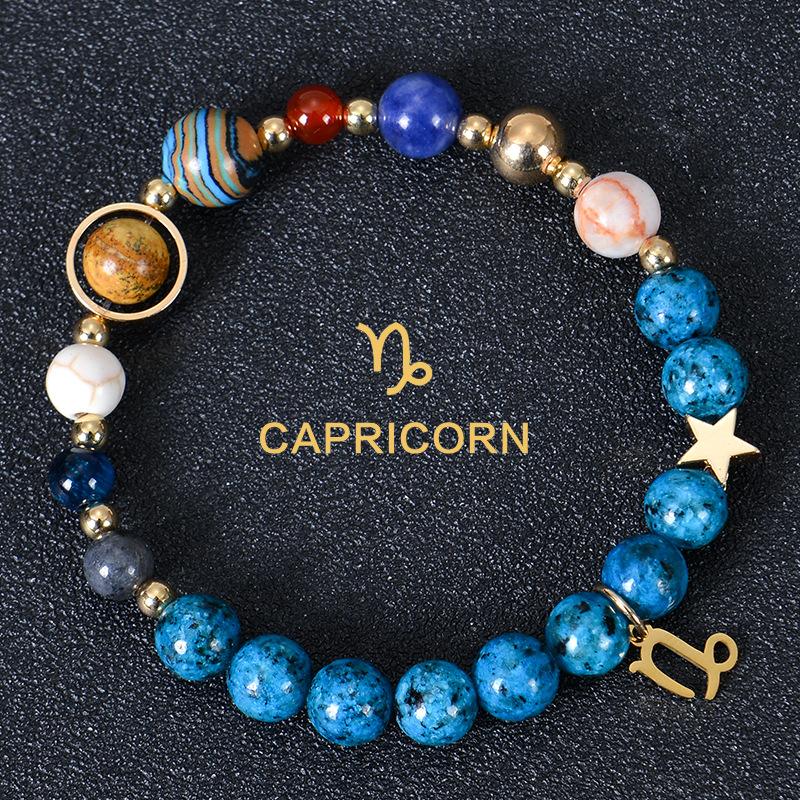 

Eight Planet And Twelve Constellations Natural Stone Bracelet Blue Howlite Stone Bead Bracelet Planet 12 Constellations Bracelet