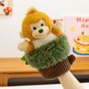 Monkey Panda Parrot Potted Plant Plush Toy Stuffed Animal Doll Decoration Gift
