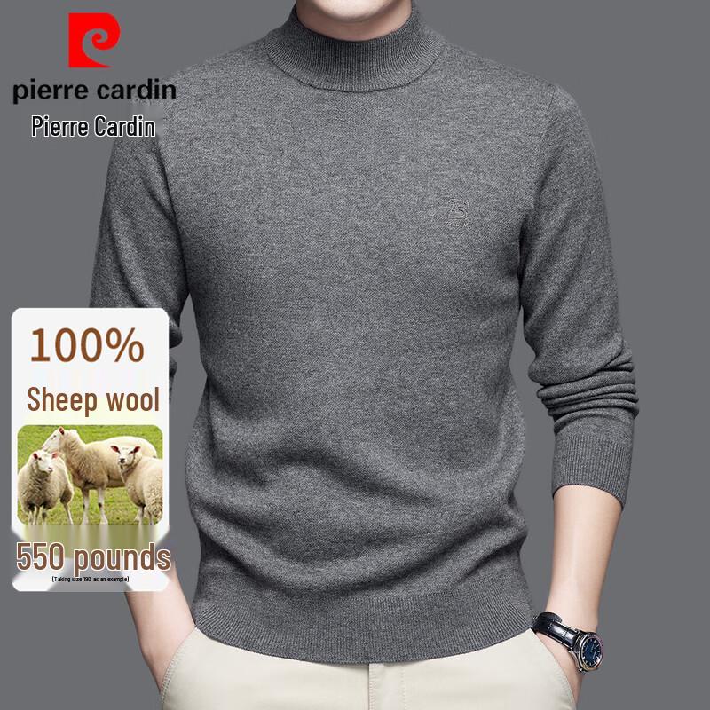 Мужской свитер с высоким воротником Pierre Cardin из 100% чистой шерсти M