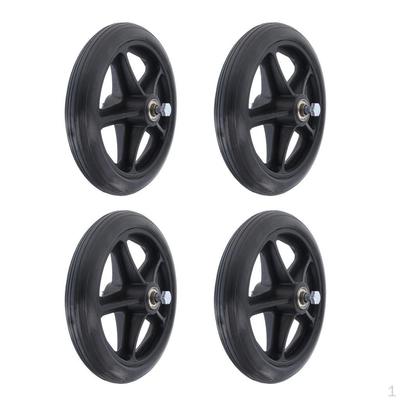 4x Universal Wheels Caster Solid Tires /5/16 Inch Bearing For