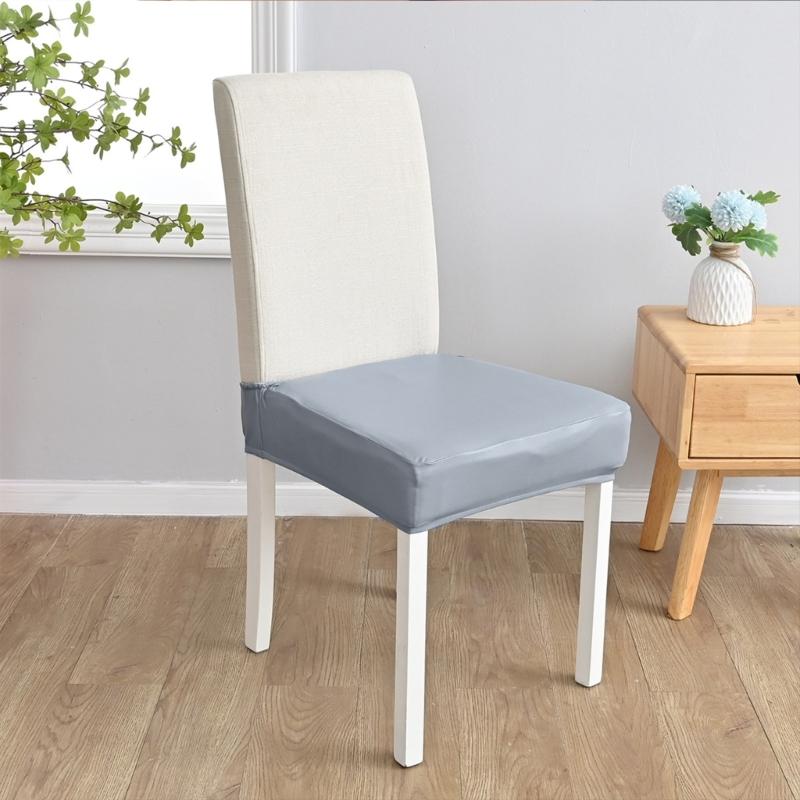 Waterproofs PU Leather Chair Cover Waterproofs Stretch Chair Slipcovers for Dining Room Home Kitchen Seats Protectors