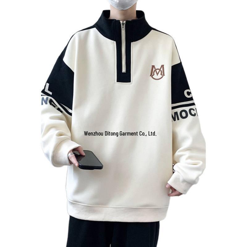 Boys' Thickened Velvet Hoodie for Fall/Winter - Stylish Warm Jacket for Teens and Big Kids