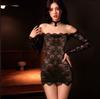 Sexy underwear stepmother lace tight slim dress black pure desire sexy imperial sister hip wrap perspective