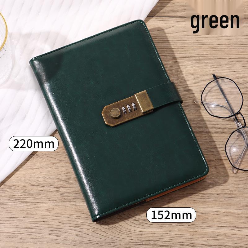 A5 Password-Protected Business Diary with Lock - Creative Planner & Thickened Notebook