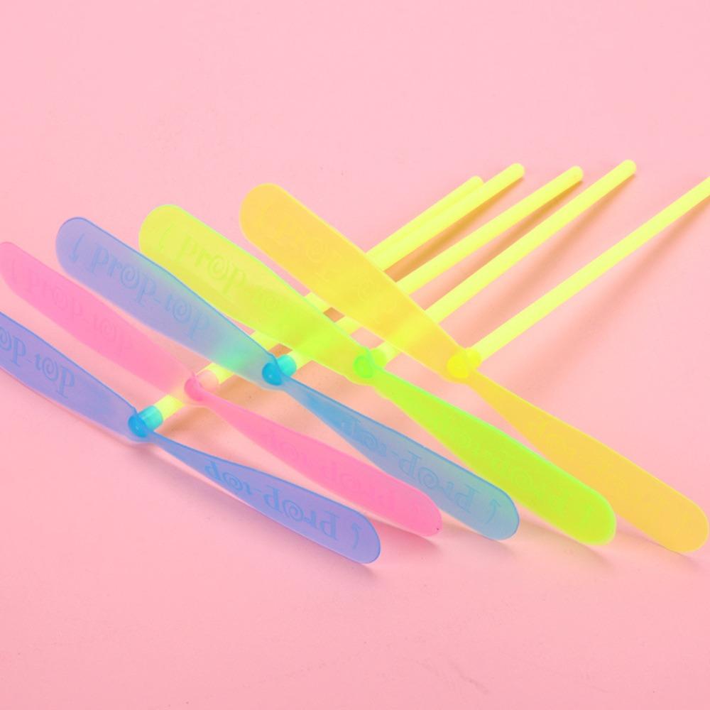 Rotating Flying Propeller Toy Hand Push Outdoor Sports Game New Bamboo Dragonfly Kids