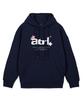 Atrl Star Lettering Oversized Wide Shoulder Hoodie_Navy