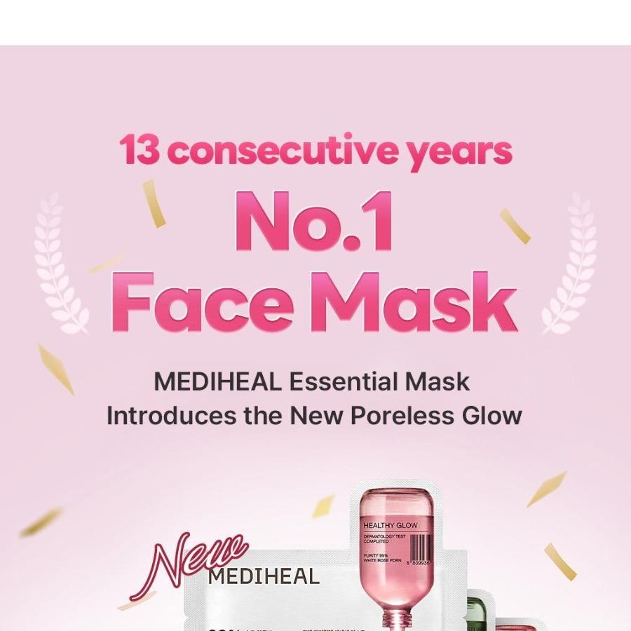Mediheal Rose PDRN Essential Maskenblatt für gesunden Glow 1 Stück