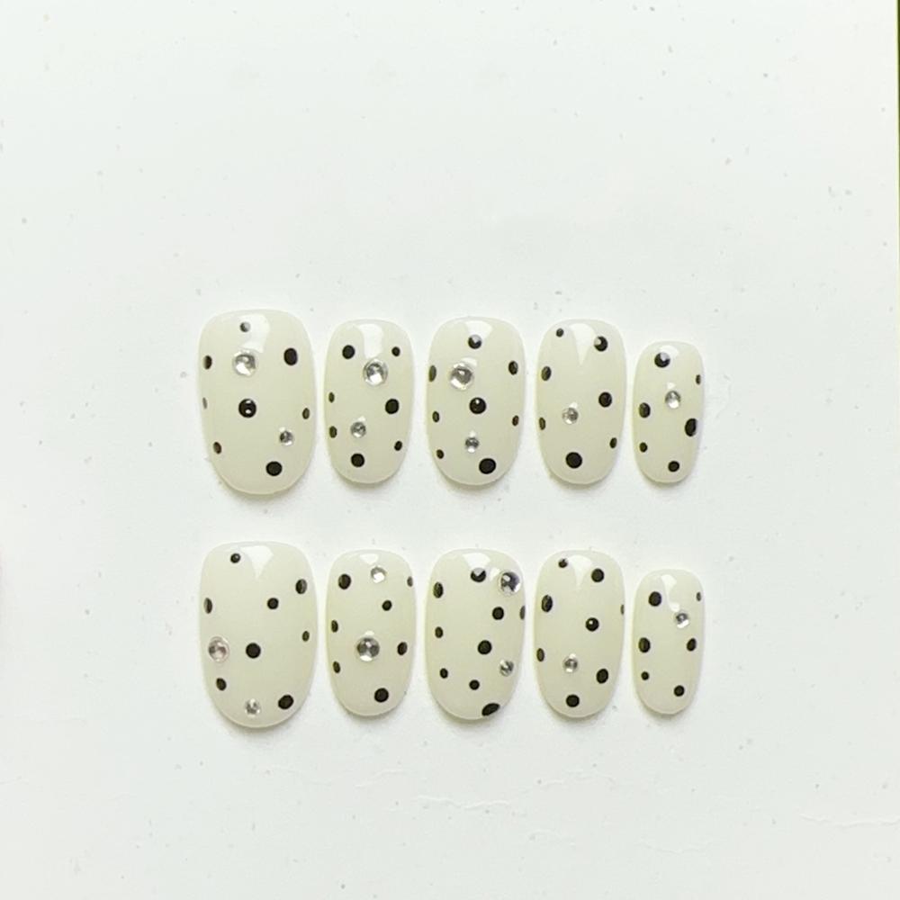 Handmade Cat Eye Short Square Oval Press On Nails With Bowknot Pearl Diamond Flower Star Decor Detachable Full Cover