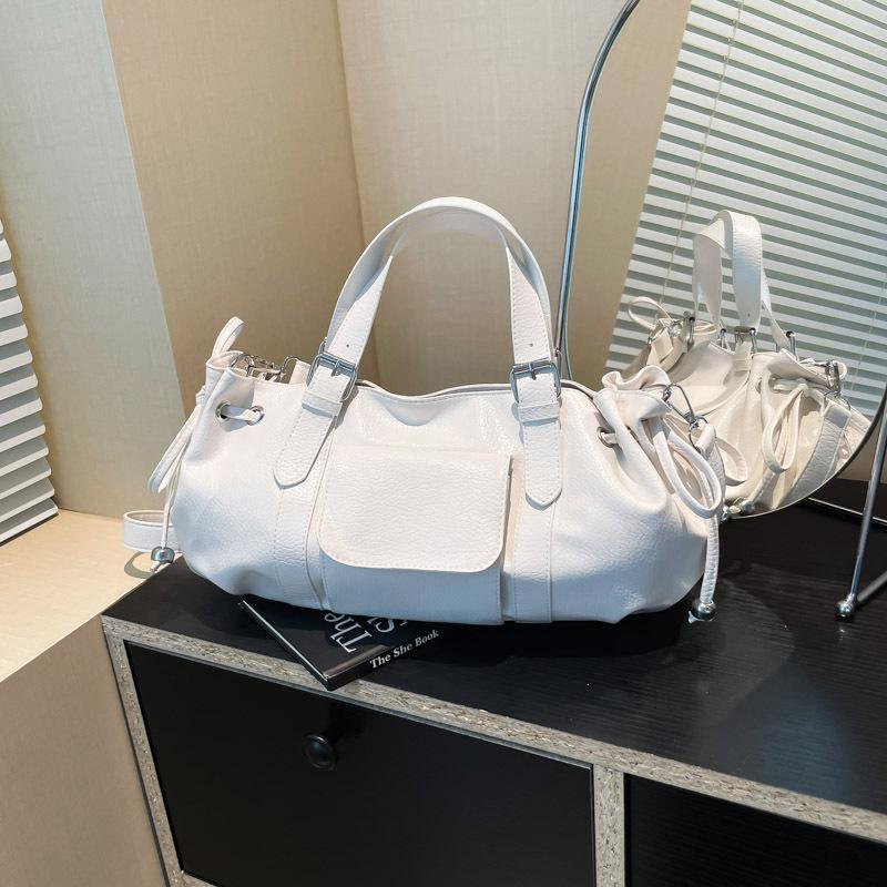 Premium Textured Small Bag Women's New Versatile Shoulder Underarm Bag Niche Pleated Baguette Bag