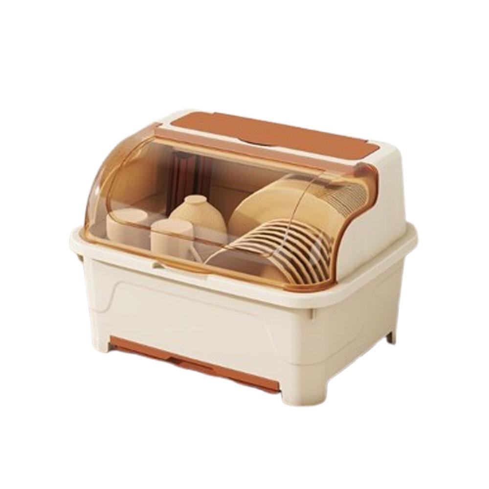 With Lid Dish Drying Rack Sealed Kitchen Storage Rack Storage Shelf Tableware Storage Box  Kitchen