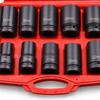 10 Pieces 1 Inch Drive Impact Socket Set HeatTreated Heavy Duty Kit Tool for Mechanics,