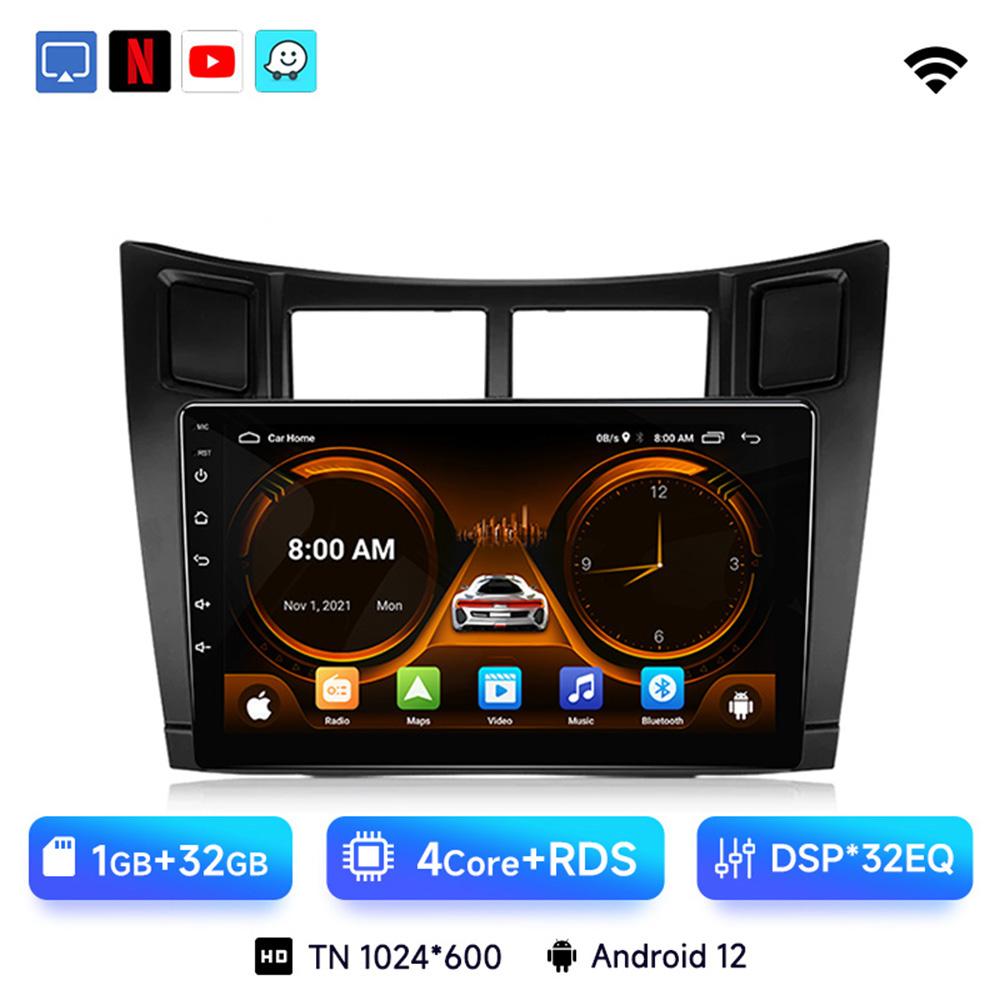 2 Din Car Radio Multimedia Player For Toyota Yaris 2005-2012 Android 12 4G GPS WIFI Navigation Stereo Head Unit Carplay   4