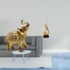Elephant Flame Resin Sculpture Modern Art Figurine for Desktop Shelf Bedroom Cabinet Living Room