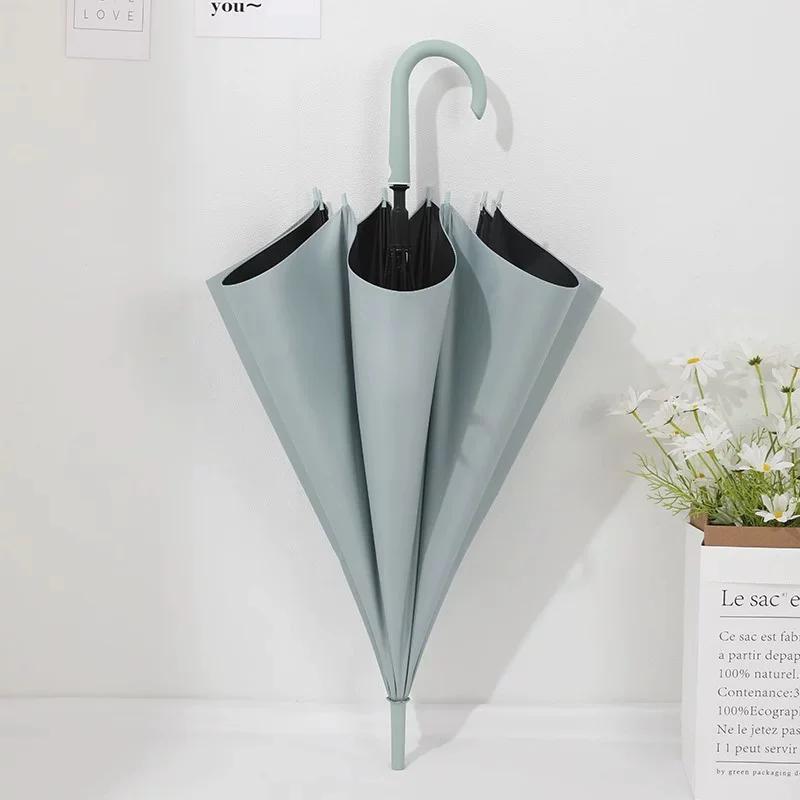 8-Rib Long-Handle Umbrella for Women, Wind-Resistant, Reinforced, Double-Person, Japanese Style, Thickened, Wind-Resistant, Large Automatic Straight
