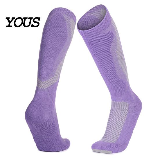 Padded Compression Socks for Skiing Cotton Ski Men Women, Winter Thermal Snowboard with Support, Protective Snow Gear Non-Slip Warm Snowboarding