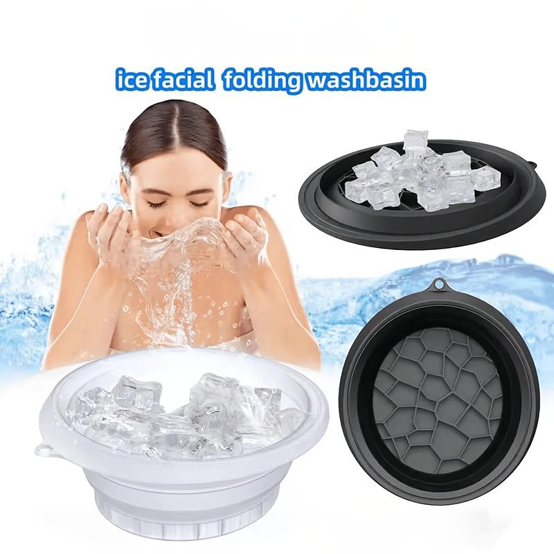 1 Creative Home Essential Foldable Silicone Ice Facial Cooling Basin for Facial Care, Skincare Routines, Compact Storage, Skincare Accessory