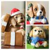 2026 Christmas Puppy Resin Gift Pack Ornaments Cute Dog Decorations for Christmas Window Display Indoor Desk Festive Atmosphere